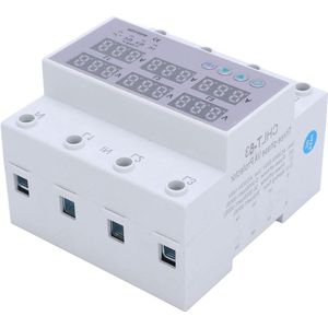 3-fasen DIN-rail Voltmeter Ampèremeter Automatische Overspanning Overspanningsbeveiliging Stroomstabilisator voor Huisbeveiliging AC 390‑500V (40A)