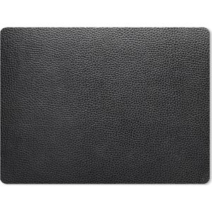Muismat XXL - Bureau onderlegger - Bureau mat - Leer - Structuur - Zwart - 80x60 cm - XXL muismat