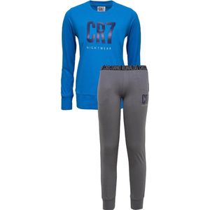 CR7 Pyjama lange broek - 4008 Grey/Blue - maat 110/116 (110-116) - Jongens Kinderen - 100% katoen- 8770-42-4008-110-116