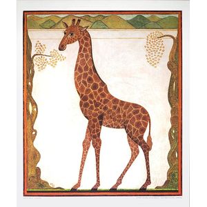 Kunstdruk Beate Rose - Giraffe 52x62cm