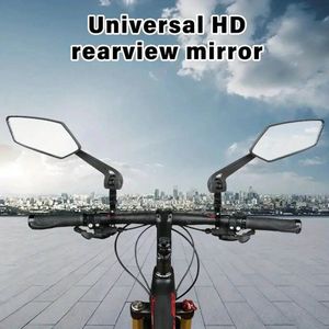 Universele verstelbare draaibare achteruitkijkspiegel set voor fiets en e-scooter – vijfhoekig design met helder glas en reflector