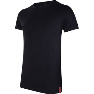 Undiemeister T-shirt - T-Shirt heren - Slim fit - Korte mouwen - Gemaakt van Mellowood - Ronde hals - Volcano Ash (Zwart) - Anti-transpirant - 3XL