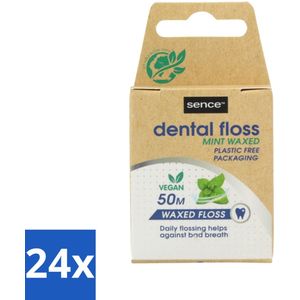 Sence - Fresh Mint - Flosdraad - Verfrissend - 50 meter - Voordeelverpakking - 24 stuks