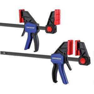 Zware staafklemmen 300 mm - 136 kg - eenhandige F-klem/spreider - snelspanklemmen - houtklemmen set - handhoutbewerking - 2 stuks
