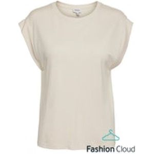 Vero Moda Everly Sl O-neck Top Birch ECRU XS