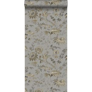 Origin Wallcoverings behang bloemen taupe grijs en bruin - 326125 - 53 cm x 10,05 m