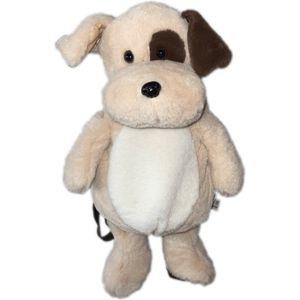 Knuffel rugzak - Hond - Beige