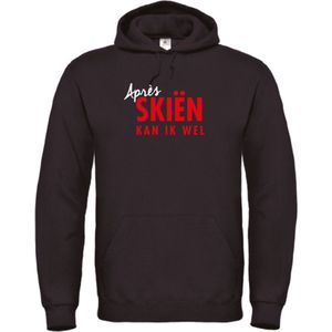 Wintersport hoodie zwart L - Après skien kan ik wel - soBAD. | Foute apres ski outfit | kleding | verkleedkleren | wintersporttruien | wintersport dames en heren