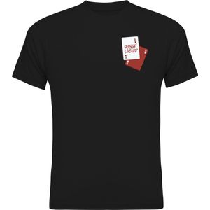 Koningsdag Kleding | Fotofabriek Koningsdag t-shirt heren | Oranje shirt | Maat M | Zwart kaarten hoek