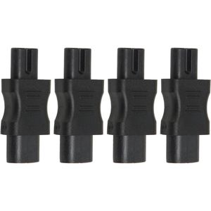 4 Stks IEC320 C8 Naar IEC320 C7 Converter PVC Behuizing Plug Adapter voor PDU Chassis Laptop Computer