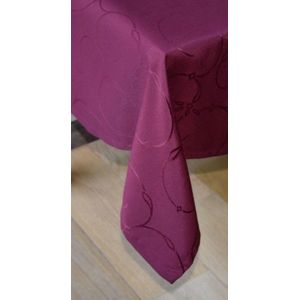 Hoogwaardig Stoffen Tafellaken - Tafelkleed - Tafelzeil - All over Rood - Bordeaux - 160 cm  rond