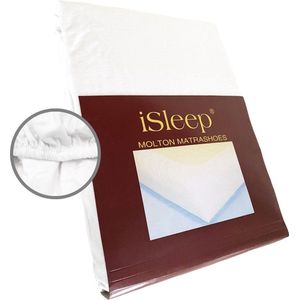 iSleep Molton Hoeslaken - 100% Katoen - Junior - 70x150 cm - Wit