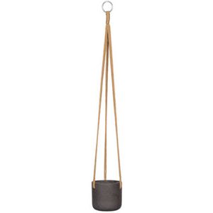 Pottery Pots - Bloempot - (S) Charlie XXS (hanging) Black Was - H 9.9cm x D ⌀10.6cm - Black Washed