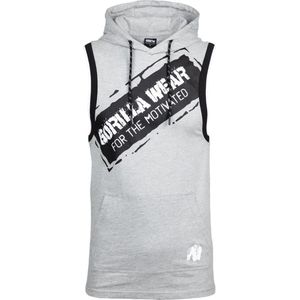 Gorilla Wear Loretto Hooded Tank Top - Grijs Gemeleerd - 3XL