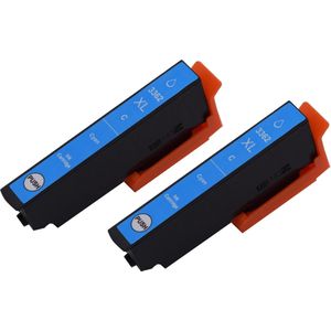 KATRIZ® huismerk inkt voor|EpsonT3362XLC|13,5ml | ( 2stuks) - Met chip