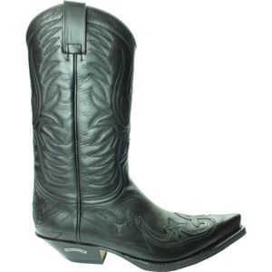 Sendra Boots 3241 Pull oil Cuervo Zwart Heren Dames Laarzen Cowboy Western Unisex Boots Spitse Neus Lederen Zool Schuine Hak Echt Leer Maat 37