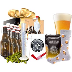 SIMPELBROUWEN® - Luxe Cadeaubox Weizen - Bierbrouwpakket - Zelf bier brouwen pakket - Startpakket - Gadgets Mannen - Cadeau - Cadeau voor Mannen en Vrouwen - Bier - Verjaardag - Cadeau voor man - Verjaardag Cadeau Mannen