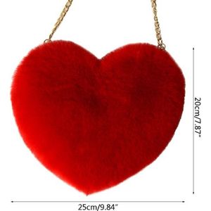 Finnacle - ""Rode Pluche Harten Tas - 20x25cm - Trouw, Valentijn, Verliefdheid - Festival, Feest, Thema Liefde