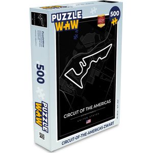 Puzzel Amerika - Racebaan - Formule 1 - Circuit of the Americas - Racing - Zwart - Legpuzzel - Puzzel 500 stukjes