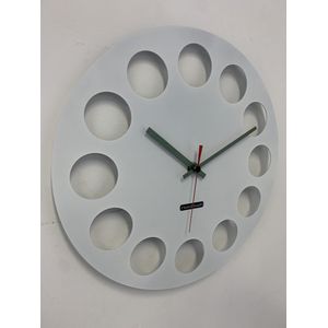 Wandklok CHANTALBRANDO -- WHITE TORNADO 40 -- MODERN DESIGN -- wit