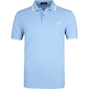Fred Perry M3600 polo twin tipped shirt - heren polo Sky / Snow White / Snow White - Maat: 3XL