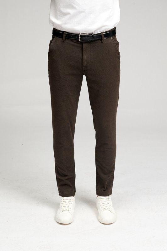 The Original Performance Structure Pants - Chino Broek Heren - Donker Bruin - Slim Fit