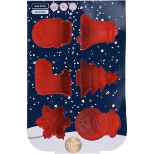 La Cucina - Muffin bakvorm kerstset van 6 siliconen - Max 230c