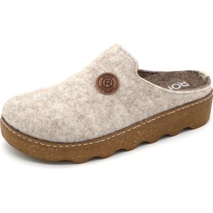 Rohde Pantoffels Dames Sloffen - Creme 6120-13 - Maat 38