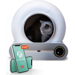 Cellavi Kattenbak Zelfreinigend – Automatische Kattenbak – XXL – Voor Grote Katten - Met App en Touchscreen – 65L