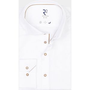 R2 Overhemd Twill Wit - Maat 39 - Heren - Overhemden Formeel