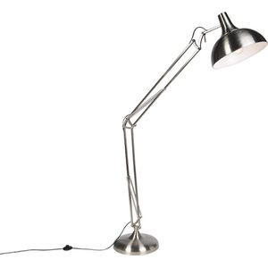 QAZQA Hobby Fl - Moderne Vloerlamp - Staande Lamp - 1 Lichts - H 1800 Mm - Staal - Woonkamer