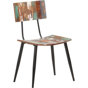 vidaXL Eetkamerstoelen 6 st gerecycled hout Eetkamerstoelen - Antiek Meubilair - Hergebruikt Hout - Industriële Stoelen - Vintage Stoelen