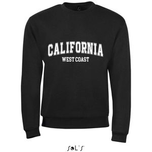 Sweatshirt 2-185 California Westcoast - Zwart, 3xL