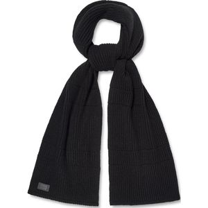 UGG M Knit Ribbed Scarf Heren Sjaal - Zwart - Maat One Size