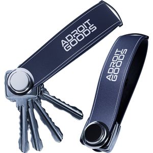 AdroitGoods Sleutel Organizer Sleutelhouder - Key Organizer - Keychain Multitool Sleutelhanger - Sleuteletui 2 tot 7 Sleutels - Leer - Blauw