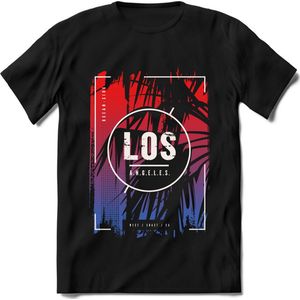 Los Angeles | TSK Studio Zomer Kleding  T-Shirt | Rood - Blauw | Heren / Dames | Perfect Strand Shirt Verjaardag Cadeau Maat XXL