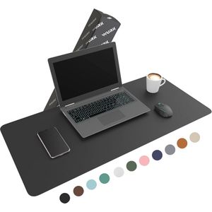 Professionele Bureau Onderlegger XXL - Multifunctionele Muismat - Desk Mat [Zwart, 90 cm x 43 cm]