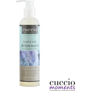 Cuccio Detox Hand & Body Wash 237 ml Lavender & Magnesium Sulfate - 24-uur Hydraterend- Douchegel - Bevat Lavendelolie -Epsom zout- reinigt - verfrist en kalmeert de huid - Ideaal voor een Spa - Ritueel @ Home