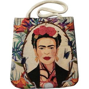 Frida Kahlo schoudertas - Gobelin stof - 37 cm x 40,5 cm