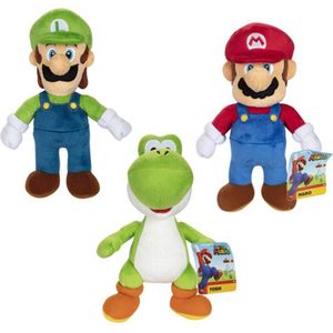 Super Mario knuffel 20 cm - 1 exemplaar - Mario, Yoshi of Luigi