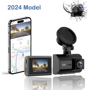 Driveworks Dashcam Pro - Ultra 4K & 1080P - WiFi en GPS - Nachtzicht en G Sensor - Loop opname - Full HD - Inclusief 128GB SD kaart