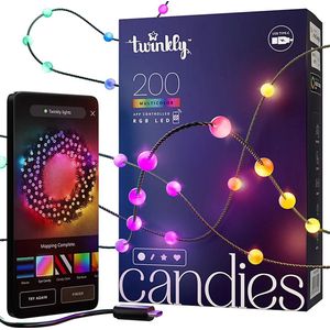 Twinkly Candies Lichtsnoer - Pearl - RGB - Verlichtingsdecoratie - 200 RGB LED’s - 6 meter - Transparant