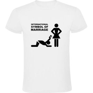 International Symbol Of Marriage | Heren T-shirt | Zwart | Trouwen | Huwelijk | Internationaal