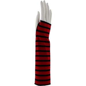 Zac's Alter Ego Armwarmer Striped Zwart/Rood