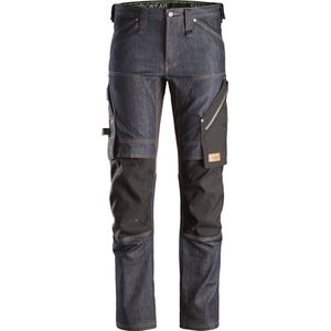 Snickers 6956 FlexiWork, Denim Werkbroek+ - Denim blauw/Zwart - 108