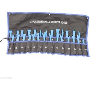 HandyHaven® - Scraper tool set - 27 Stuks - Verwijderen van trim bevestigingsmiddelen - Deurpanelen - Mouldings en wielnaven - Geschikt voor auto's - Bestelwagens en utility voertuigen - Blauw