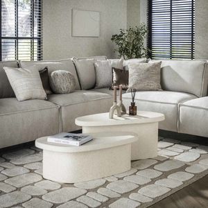 Salontafel Stone Organic Marmer - Composiet XL - Set van 3 - Giga Meubel
