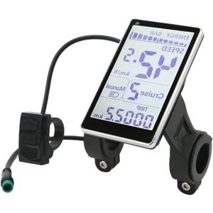 Elektrisch Fiets LCD-paneel Waterdicht Snelheidsmeter Kilometerteller Vervanging met Connector M5-scherm voor Stuur 318 222 Mm