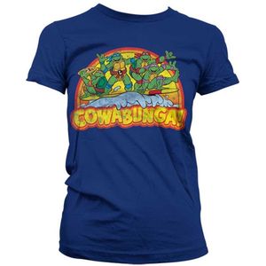 Teenage Mutant Ninja Turtles Dames Tshirt -S- Cowabunga Surf Blauw
