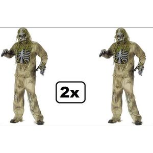 2x Walking dead skelet Zombie mt.M/L